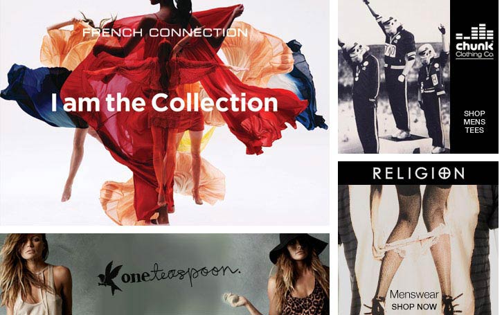 French Connection clothing and other brands